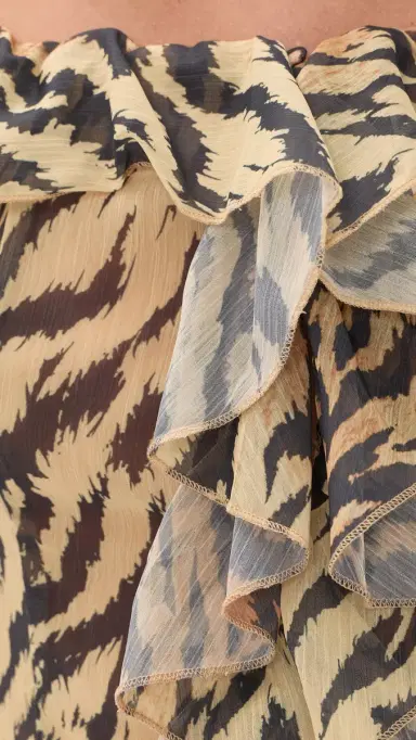 LIONESS Timeless Ruffle Top Tiger | Thumbnail 6 LIONESS Timeless Ruffle Top Tiger | Thumbnail 6