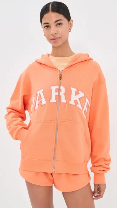 PARKE Zip-up Varsity Hoodie Creamsicle | Thumbnail 2 PARKE Zip-up Varsity Hoodie Creamsicle | Thumbnail 2