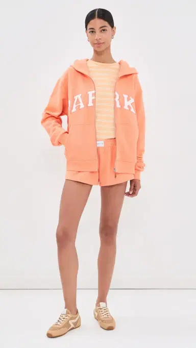 PARKE Zip-up Varsity Hoodie Creamsicle | Thumbnail 5 PARKE Zip-up Varsity Hoodie Creamsicle | Thumbnail 5