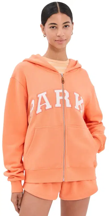 PARKE Zip-up Varsity Hoodie Creamsicle | Thumbnail 1 PARKE Zip-up Varsity Hoodie Creamsicle | Thumbnail 1