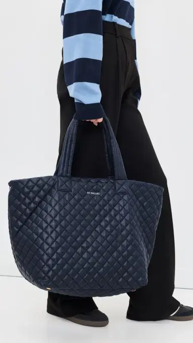 MZ Wallace Large Metro Deluxe Tote Navy One Size | Thumbnail 3 MZ Wallace Large Metro Deluxe Tote Navy One Size | Thumbnail 3