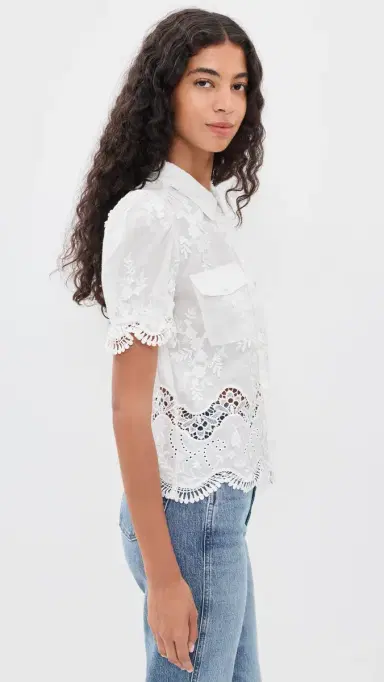 Generation Love Mina 3D Voile hirt White | Thumbnail 4 Generation Love Mina 3D Voile hirt White | Thumbnail 4
