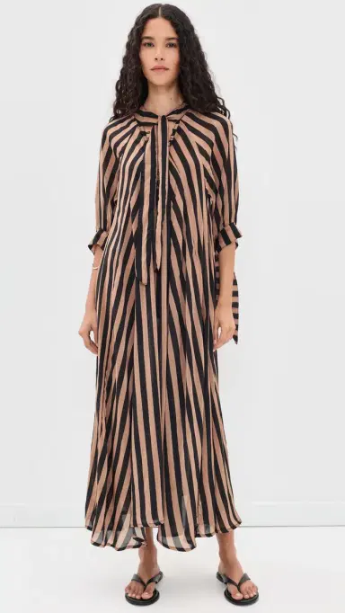 Natalie Martin Collection Monét Dress Thick tripe Black & Tan | Thumbnail 2 Natalie Martin Collection Monét Dress Thick tripe Black & Tan | Thumbnail 2