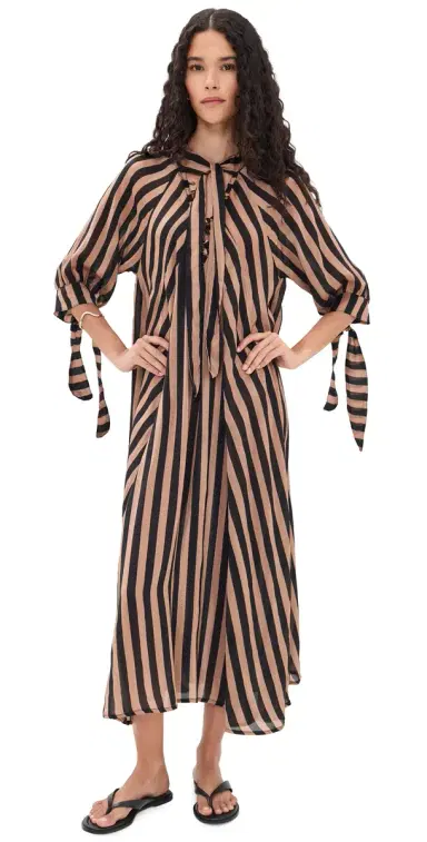 Natalie Martin Collection Monét Dress Thick tripe Black & Tan | Thumbnail 1 Natalie Martin Collection Monét Dress Thick tripe Black & Tan | Thumbnail 1