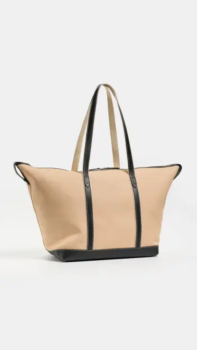 Polo Ralph Lauren Large Canvas Tote Bag Porcelain/Black One Size | Thumbnail 4 Polo Ralph Lauren Large Canvas Tote Bag Porcelain/Black One Size | Thumbnail 4