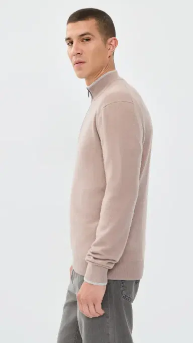 Greyson ebonack Quarter Zip weater Cobblestone | Thumbnail 4 Greyson ebonack Quarter Zip weater Cobblestone | Thumbnail 4
