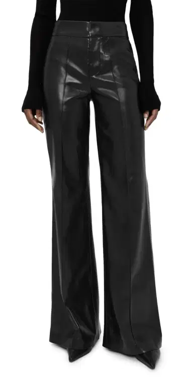 ALICE + OLIVIA Dylan Faux Leather High Waisted Wide Leg Pants Black | Thumbnail 1 ALICE + OLIVIA Dylan Faux Leather High Waisted Wide Leg Pants Black | Thumbnail 1