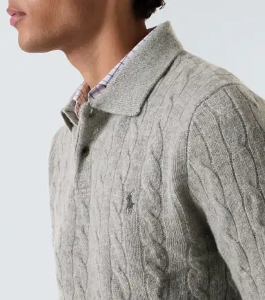 Polo Ralph Lauren Cable-knit wool and cashmere polo sweater | Thumbnail 2 Polo Ralph Lauren Cable-knit wool and cashmere polo sweater | Thumbnail 2