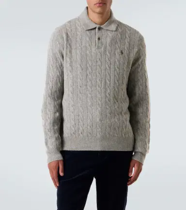 Polo Ralph Lauren Cable-knit wool and cashmere polo sweater | Thumbnail 4 Polo Ralph Lauren Cable-knit wool and cashmere polo sweater | Thumbnail 4