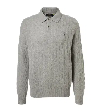 Polo Ralph Lauren Cable-knit wool and cashmere polo sweater | Thumbnail 1 Polo Ralph Lauren Cable-knit wool and cashmere polo sweater | Thumbnail 1