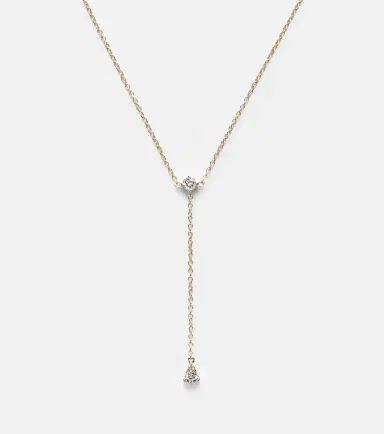 STONE AND STRAND Perfect Pear 14kt gold lariat necklace with diamonds | Thumbnail 3 STONE AND STRAND Perfect Pear 14kt gold lariat necklace with diamonds | Thumbnail 3