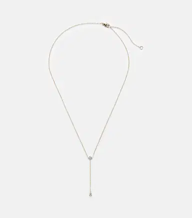 STONE AND STRAND Perfect Pear 14kt gold lariat necklace with diamonds | Thumbnail 1 STONE AND STRAND Perfect Pear 14kt gold lariat necklace with diamonds | Thumbnail 1