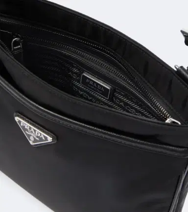 Prada Re-Nylon leather-trimmed shoulder bag | Thumbnail 3 Prada Re-Nylon leather-trimmed shoulder bag | Thumbnail 3