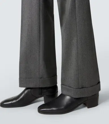 Tom Ford Mouliné wool twill straight pants | Thumbnail 2 Tom Ford Mouliné wool twill straight pants | Thumbnail 2