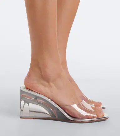 Amina Muaddi Lupita PVC wedge mules | Thumbnail 5 Amina Muaddi Lupita PVC wedge mules | Thumbnail 5