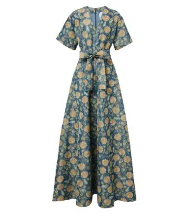 Markarian Margaretta belted floral gown | Thumbnail 1 Markarian Margaretta belted floral gown | Thumbnail 1