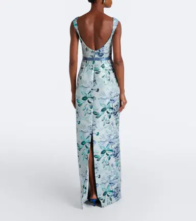 Markarian Robin belted floral brocade gown | Thumbnail 3 Markarian Robin belted floral brocade gown | Thumbnail 3