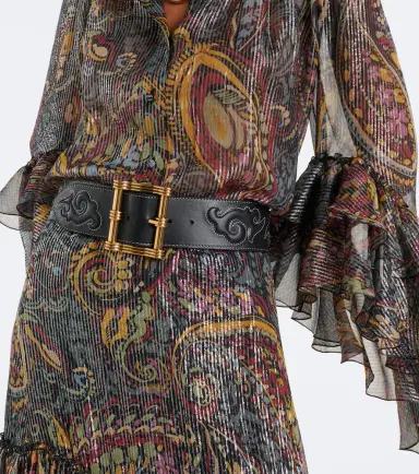Etro Embroidered leather belt | Thumbnail 3 Etro Embroidered leather belt | Thumbnail 3