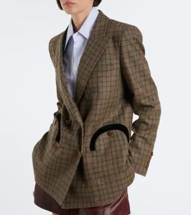 Blazé Milano Blazé Milano Everyday checked wool and cashmere blazer | Thumbnail 7 Blazé Milano Blazé Milano Everyday checked wool and cashmere blazer | Thumbnail 7