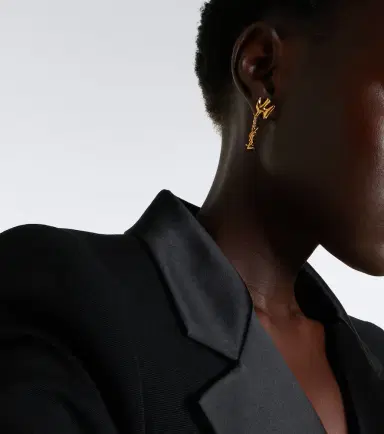Saint Laurent Cassandre brass earrings | Thumbnail 5 Saint Laurent Cassandre brass earrings | Thumbnail 5