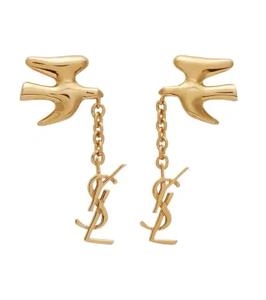 Saint Laurent Cassandre brass earrings | Thumbnail 1 Saint Laurent Cassandre brass earrings | Thumbnail 1