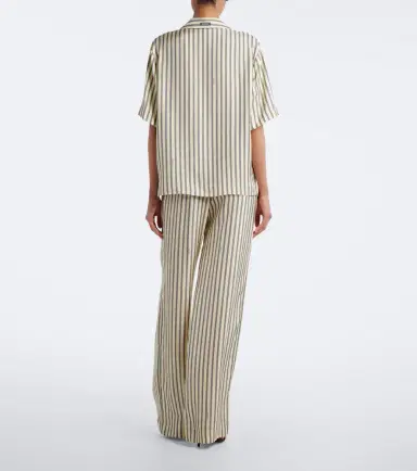 Versace Meandros silk twill wide-leg pants | Thumbnail 5 Versace Meandros silk twill wide-leg pants | Thumbnail 5