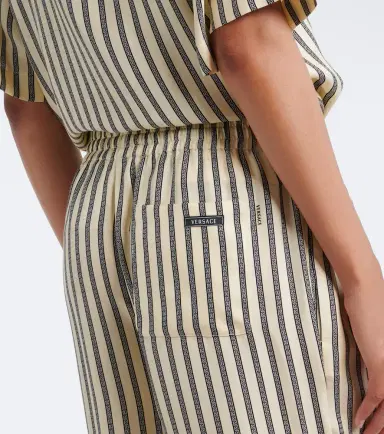 Versace Meandros silk twill wide-leg pants | Thumbnail 6 Versace Meandros silk twill wide-leg pants | Thumbnail 6