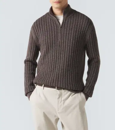 Agnona Cashmere, wool, and silk half-zip sweater | Thumbnail 2 Agnona Cashmere, wool, and silk half-zip sweater | Thumbnail 2
