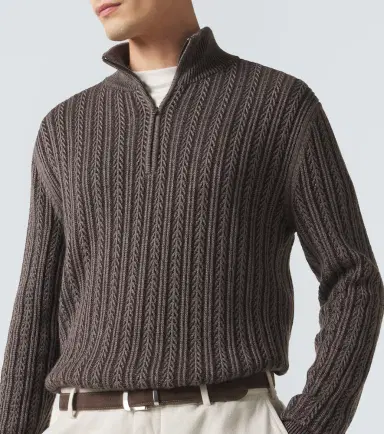 Agnona Cashmere, wool, and silk half-zip sweater | Thumbnail 3 Agnona Cashmere, wool, and silk half-zip sweater | Thumbnail 3