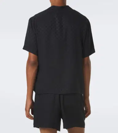 Gucci GG jacquard silk bowling shirt | Thumbnail 5 Gucci GG jacquard silk bowling shirt | Thumbnail 5