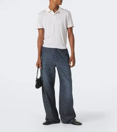 Gucci Web Stripe silk jersey polo shirt | Thumbnail 4 Gucci Web Stripe silk jersey polo shirt | Thumbnail 4
