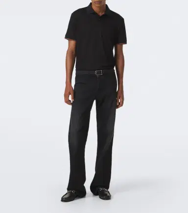 Gucci Web Stripe silk jersey polo shirt | Thumbnail 4 Gucci Web Stripe silk jersey polo shirt | Thumbnail 4