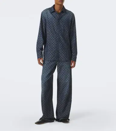 Gucci GG cotton chambray jacquard wide-leg pants | Thumbnail 5 Gucci GG cotton chambray jacquard wide-leg pants | Thumbnail 5