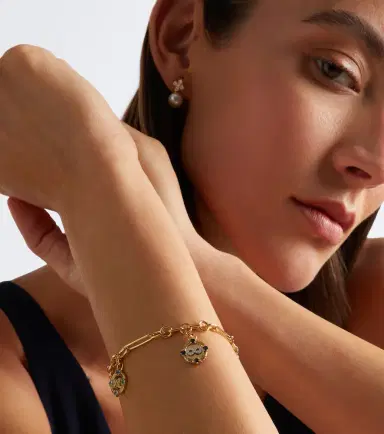 FoundRae Infinite Gratitude, Reverie, and Blossoms 18kt gold bracelet with gemstones | Thumbnail 5 FoundRae Infinite Gratitude, Reverie, and Blossoms 18kt gold bracelet with gemstones | Thumbnail 5