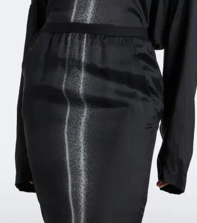 Rick Owens Soft Pillar gathered printed maxi skirt | Thumbnail 2 Rick Owens Soft Pillar gathered printed maxi skirt | Thumbnail 2