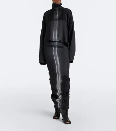 Rick Owens Soft Pillar gathered printed maxi skirt | Thumbnail 5 Rick Owens Soft Pillar gathered printed maxi skirt | Thumbnail 5