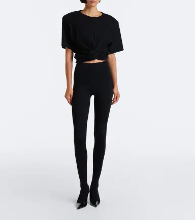 Magda Butrym Mid-rise cotton-blend tights | Thumbnail 4 Magda Butrym Mid-rise cotton-blend tights | Thumbnail 4