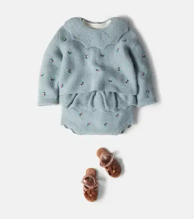 C'era Una Volta Baby Lana cardigan and bloomers set | Thumbnail 5 C'era Una Volta Baby Lana cardigan and bloomers set | Thumbnail 5