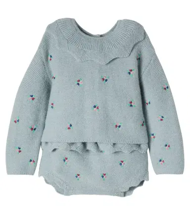 C'era Una Volta Baby Lana cardigan and bloomers set | Thumbnail 1 C'era Una Volta Baby Lana cardigan and bloomers set | Thumbnail 1