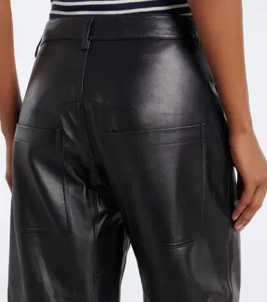Nili Lotan Leather barrel-leg pants | Thumbnail 3 Nili Lotan Leather barrel-leg pants | Thumbnail 3