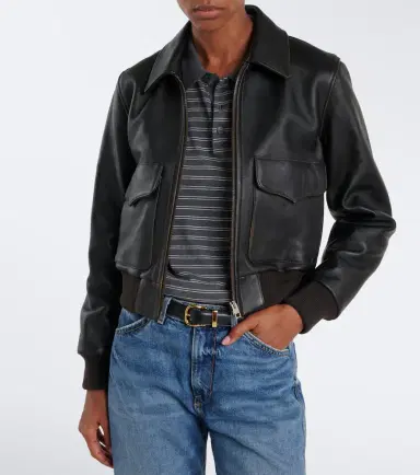 Nili Lotan Leather bomber jacket | Thumbnail 3 Nili Lotan Leather bomber jacket | Thumbnail 3