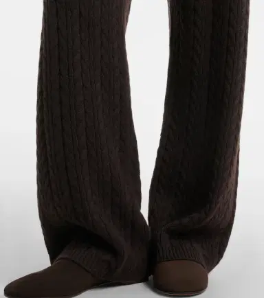 Agnona Cable-knit cashmere wide-leg pants | Thumbnail 3 Agnona Cable-knit cashmere wide-leg pants | Thumbnail 3