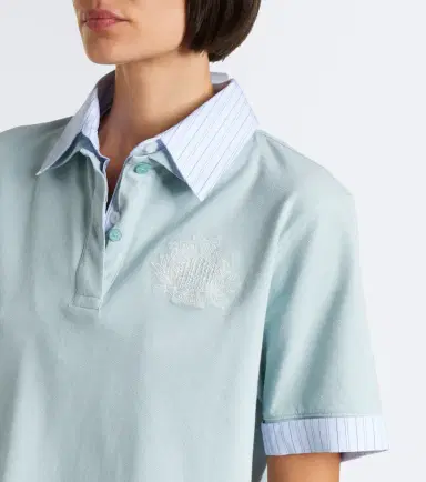 Acne Studios Layered cotton-blend piqué polo shirt | Thumbnail 3 Acne Studios Layered cotton-blend piqué polo shirt | Thumbnail 3