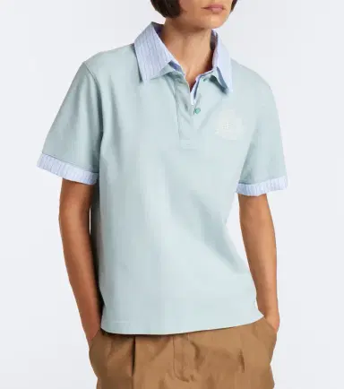 Acne Studios Layered cotton-blend piqué polo shirt | Thumbnail 4 Acne Studios Layered cotton-blend piqué polo shirt | Thumbnail 4