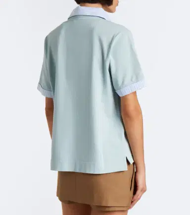 Acne Studios Layered cotton-blend piqué polo shirt | Thumbnail 5 Acne Studios Layered cotton-blend piqué polo shirt | Thumbnail 5