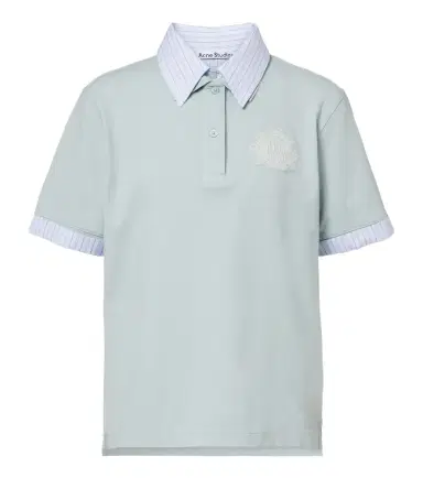 Acne Studios Layered cotton-blend piqué polo shirt | Thumbnail 1 Acne Studios Layered cotton-blend piqué polo shirt | Thumbnail 1