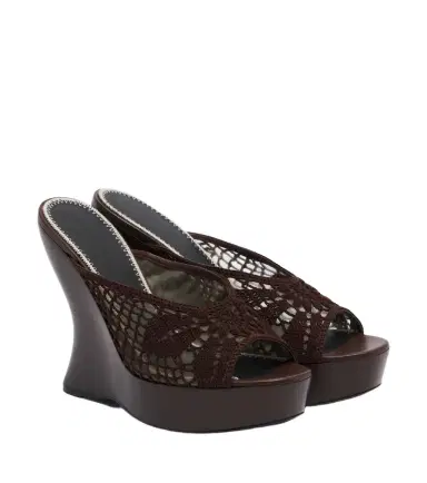 Magda Butrym Crochet wedge mules | Thumbnail 1 Magda Butrym Crochet wedge mules | Thumbnail 1