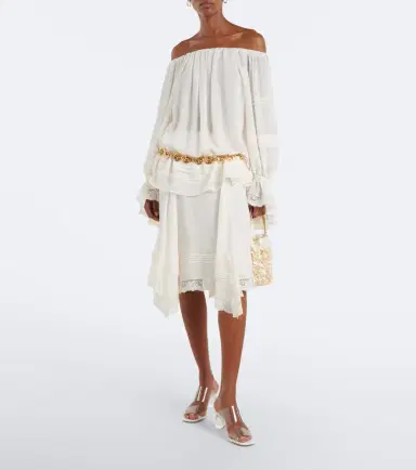 Xu Zhi Lace-trimmed off-shoulder top | Thumbnail 2 Xu Zhi Lace-trimmed off-shoulder top | Thumbnail 2