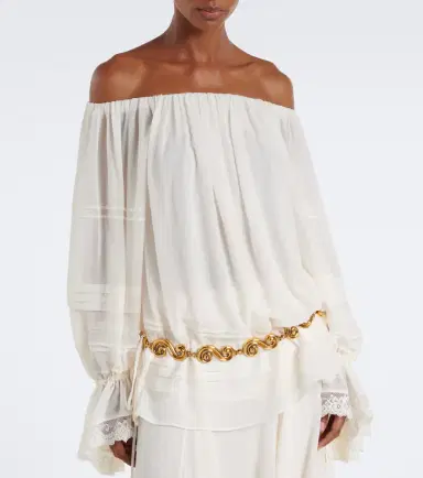 Xu Zhi Lace-trimmed off-shoulder top | Thumbnail 4 Xu Zhi Lace-trimmed off-shoulder top | Thumbnail 4