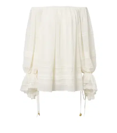 Xu Zhi Lace-trimmed off-shoulder top | Thumbnail 1 Xu Zhi Lace-trimmed off-shoulder top | Thumbnail 1